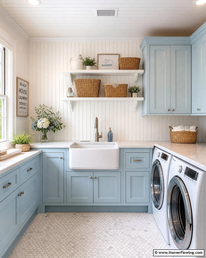 Beadboard Panels - 20 Laundry Room Backsplash Ideas for a Stylish and Practical Space