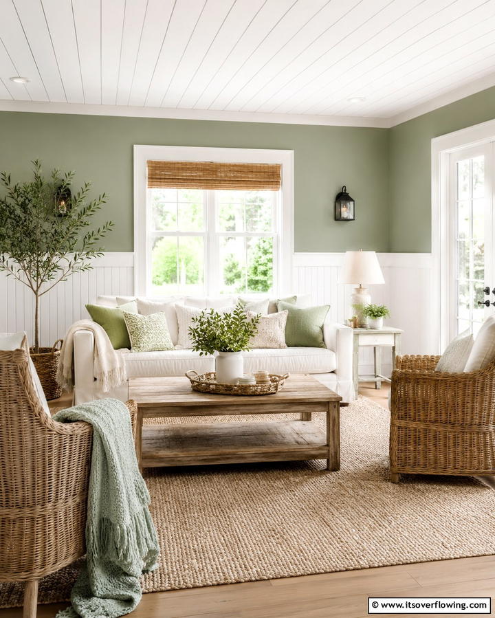 Beadboard Wainscoting - 30 Elegant Living Room Wainscoting Ideas for Modern Homes