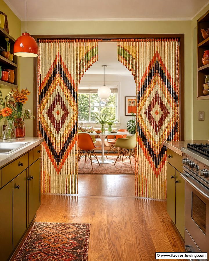 Beaded Curtains - 30 Retro 70s Kitchen Ideas for a Funky Vintage Makeover