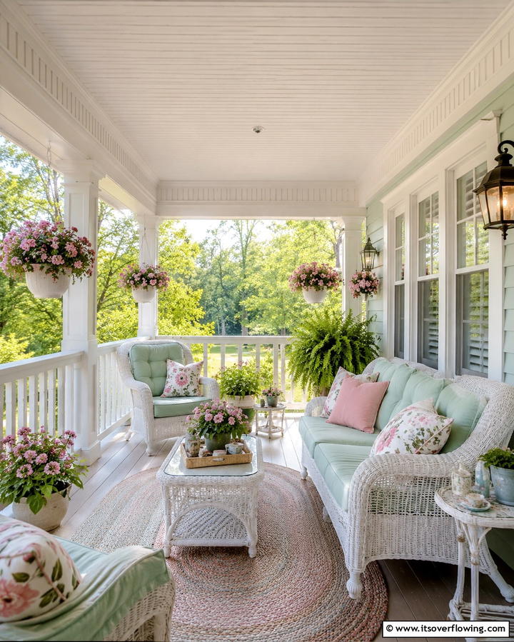 Beaded Trim Accents - 30 Porch Ceiling Ideas to Refresh Your Outdoor Entryway