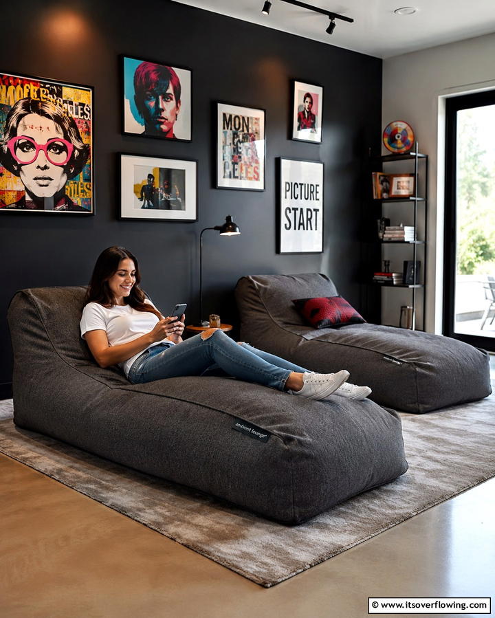 Bean Bag Loungers for Casual Vibes - 25 Man Cave Seating Ideas for Ultimate Comfort
