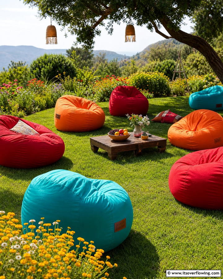 Bean Bag Seating - 21 Outdoor Seating Ideas for Comfortable Gatherings