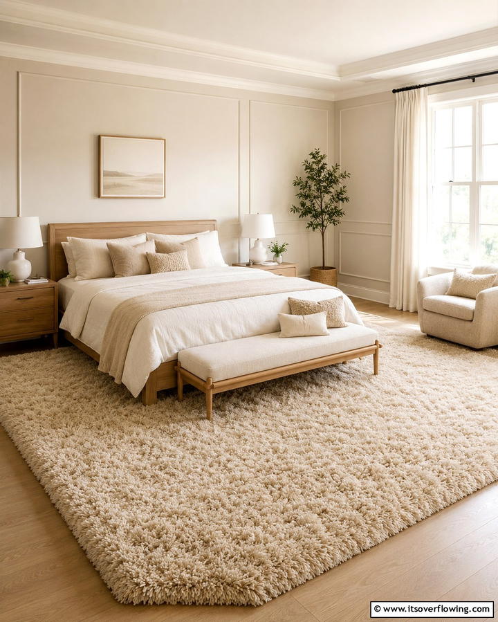 Beige Area Rugs - 25 Beige Bedroom Ideas for a Calming Retreat