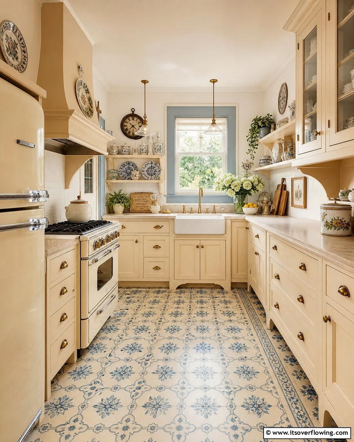Beige Cabinets with Vintage Flair - 20 Kitchens With Beige Kitchen Cabinets for a Neutral and Elegant Look
