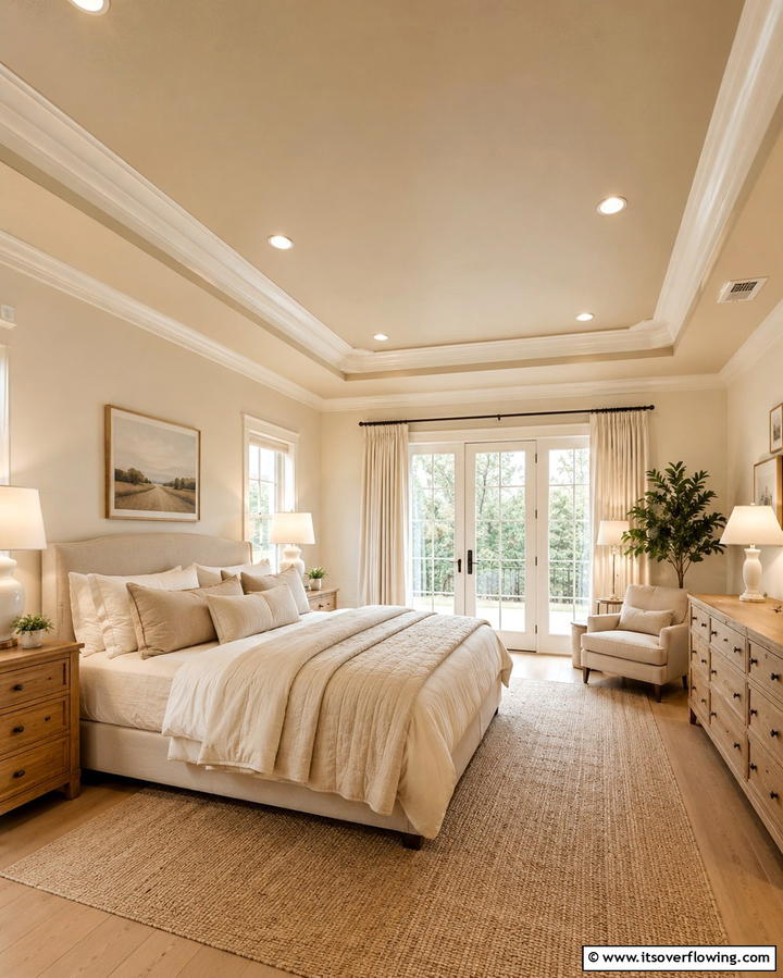 Beige Ceiling Design - 25 Beige Bedroom Ideas for a Calming Retreat