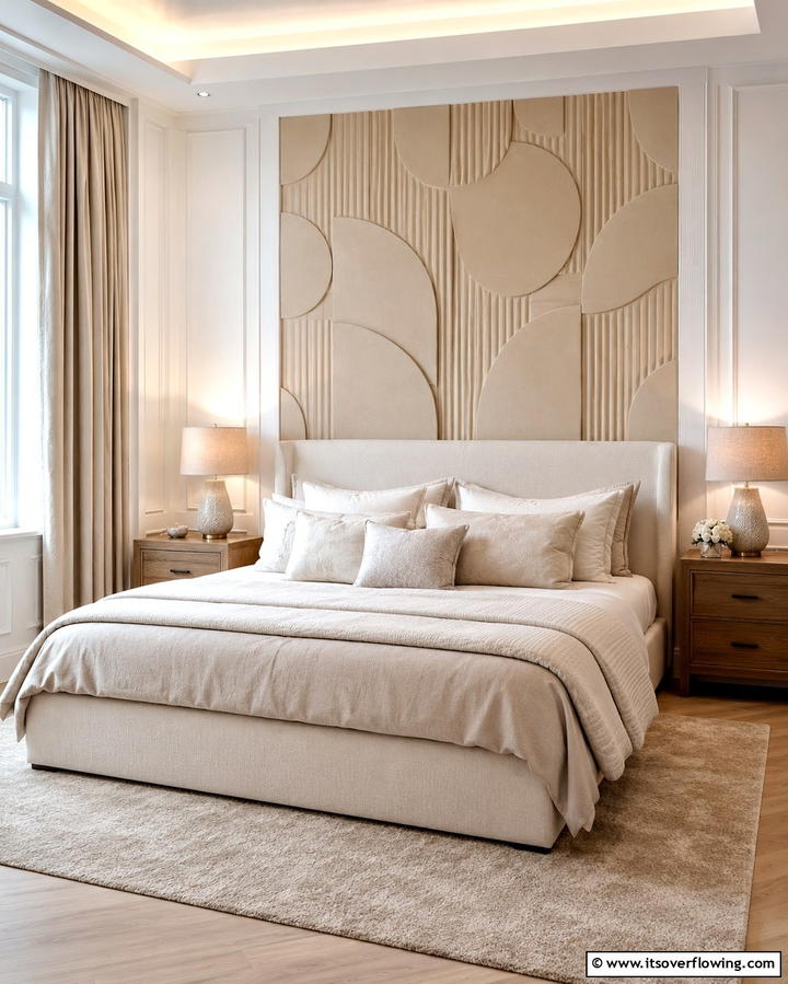 Beige Decorative Panels - 25 Beige Bedroom Ideas for a Calming Retreat