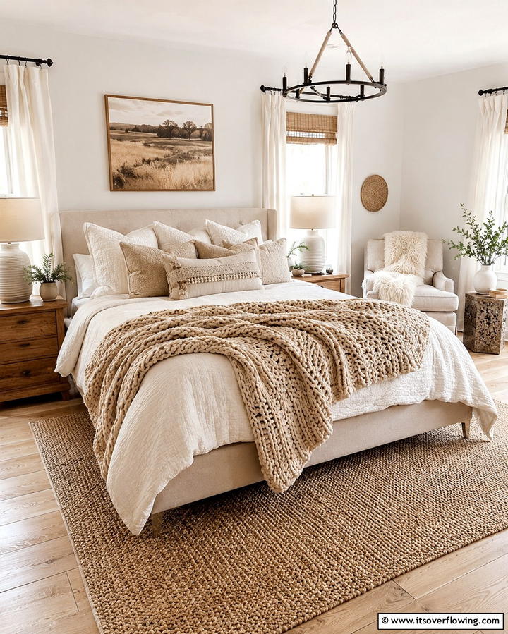 Beige Throw Blankets - 25 Beige Bedroom Ideas for a Calming Retreat