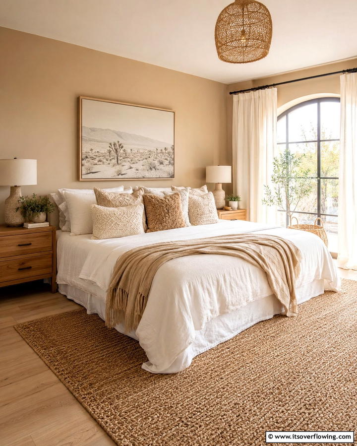 Beige Throw Pillows - 25 Beige Bedroom Ideas for a Calming Retreat