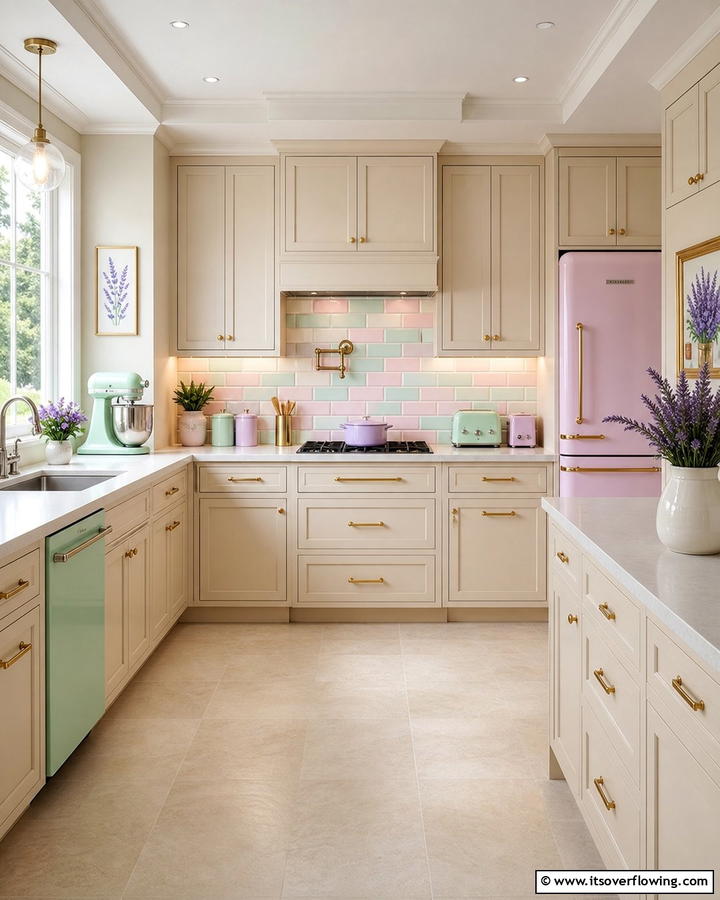 Beige and Pastel Pairing - 20 Kitchens With Beige Kitchen Cabinets for a Neutral and Elegant Look