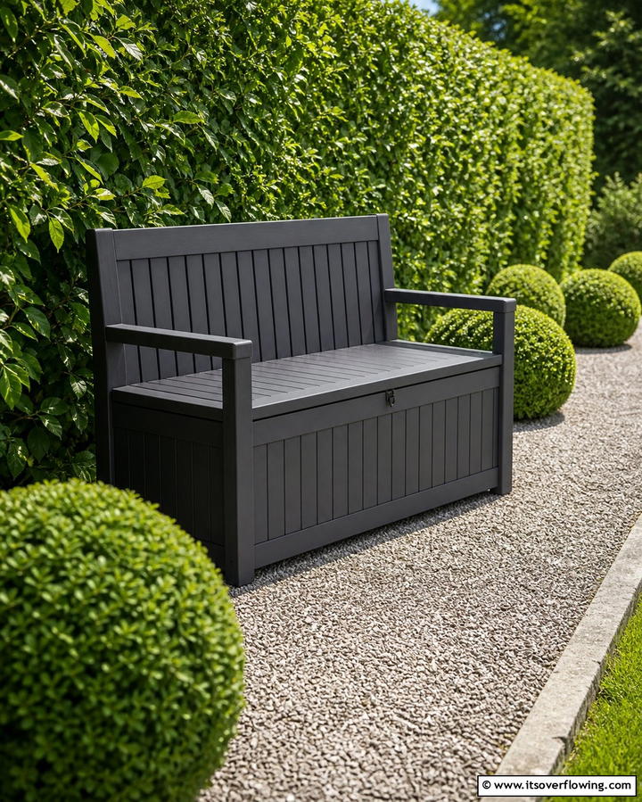 Bench with Storage - 25 Garden Seating Ideas for Relaxing Outdoor Spaces