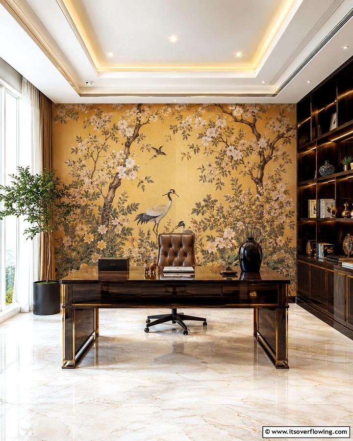 Bespoke Designer Prints - 30 Office Wallpaper Ideas for a Productive Workspace