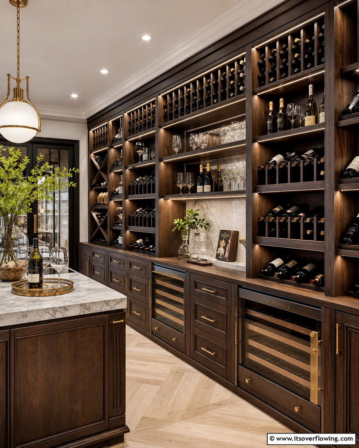 Bespoke Wine Storage Solutions - 21 Luxury Kitchen Ideas for a High-End Culinary Experience