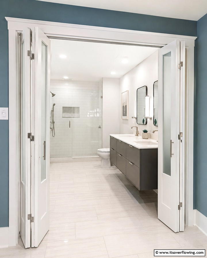 Bi Fold Doors - 25 Bathroom Door Ideas to Enhance Your Space