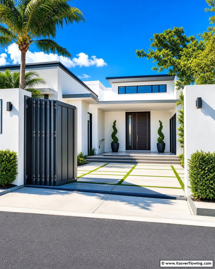 Bi Fold Gate - 20 Front Door Gate Ideas to Enhance Your Home’s Curb Appeal