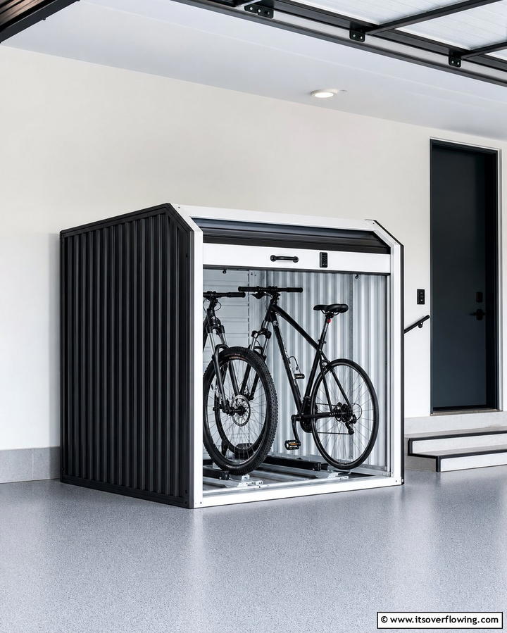 Bike Storage Lockers for Weatherproof Security - 25 Garage Bike Storage Ideas for a Clutter-Free Space
