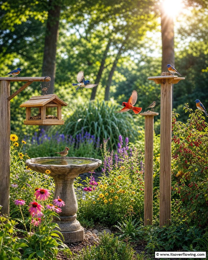 Bird Friendly Garden Stations - 21 Garden Decor Ideas to Personalize Your Outdoor Sanctuary