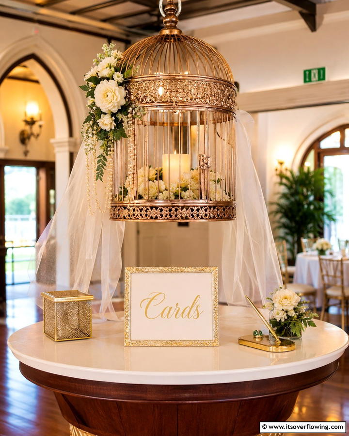 Birdcage Card Box - 30 Creative Wedding Card Box Designs for Guests