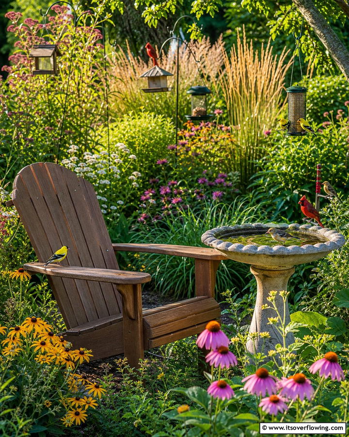 Birdwatchers Paradise - 20 Garden Nook Ideas to Create a Cozy Outdoor Retreat