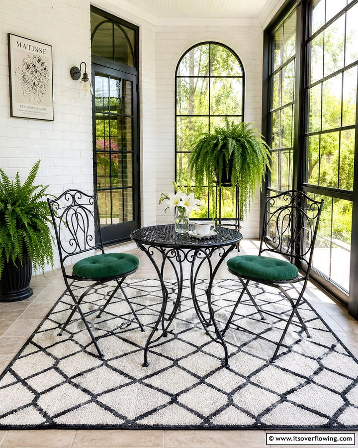 Bistro Style Seating - 25 French Balcony Ideas to Add Elegance to Your Home