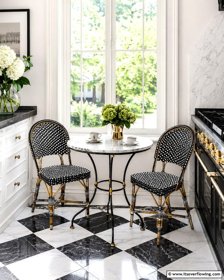 Bistro Style Table - 25 Small Kitchen Table Ideas for Cozy Meals
