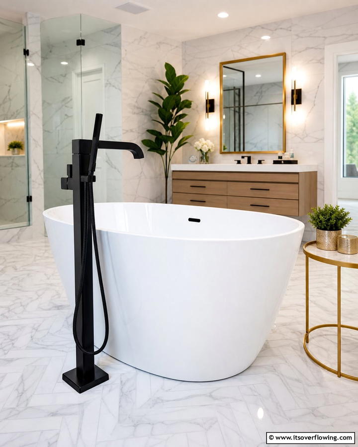 Black Bathtub Fixtures for Luxe Appeal - 20 Bathroom With Black Fixtures Design Ideas