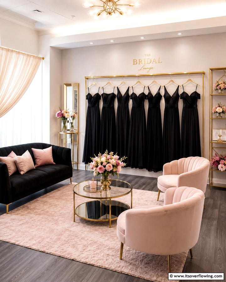 Black Bridesmaid DressesOne - 30 Black-Themed Wedding Decor Ideas for Bold Celebrations