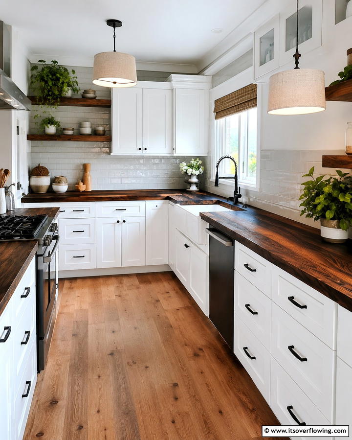 Black Butcher Block Countertops - 25 Black Kitchen Countertops for a Bold Statement