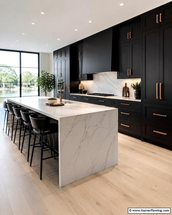 Black Cabinets for a Sleek and Modern Statement - 25 Painting Kitchen Cabinet Ideas for a Fresh Look
