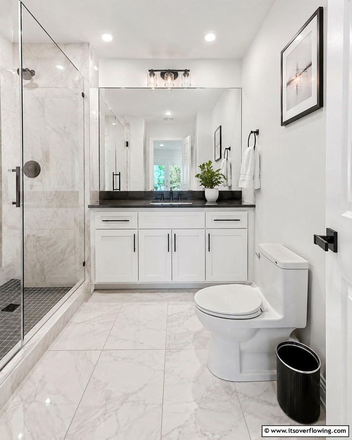 Black Countertops in Small Bathrooms - 30 Bathrooms with Black Countertops for Modern Elegance