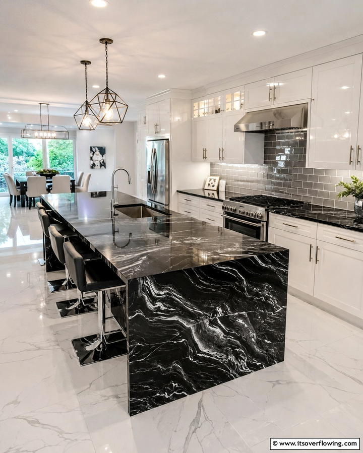 Black Epoxy Countertops - 25 Black Kitchen Countertops for a Bold Statement