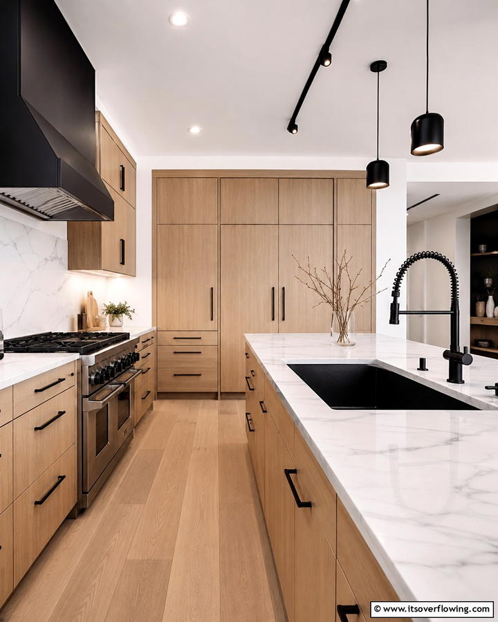 Black Fixtures for Bold Contrast - 25 Industrial Kitchen Ideas for a Modern Look