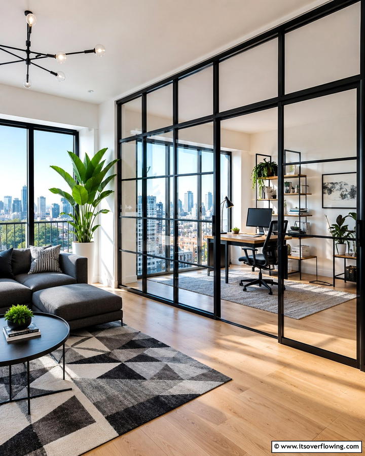 Black Framed Glass Partitions - 20 Metro Style Interior Design Ideas for Urban Living