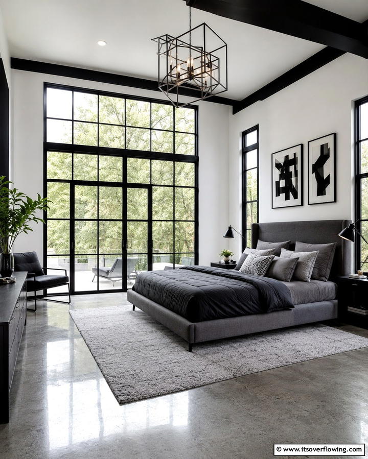 Black Framed Windows - 25 Bedroom Window Ideas to Enhance Your View