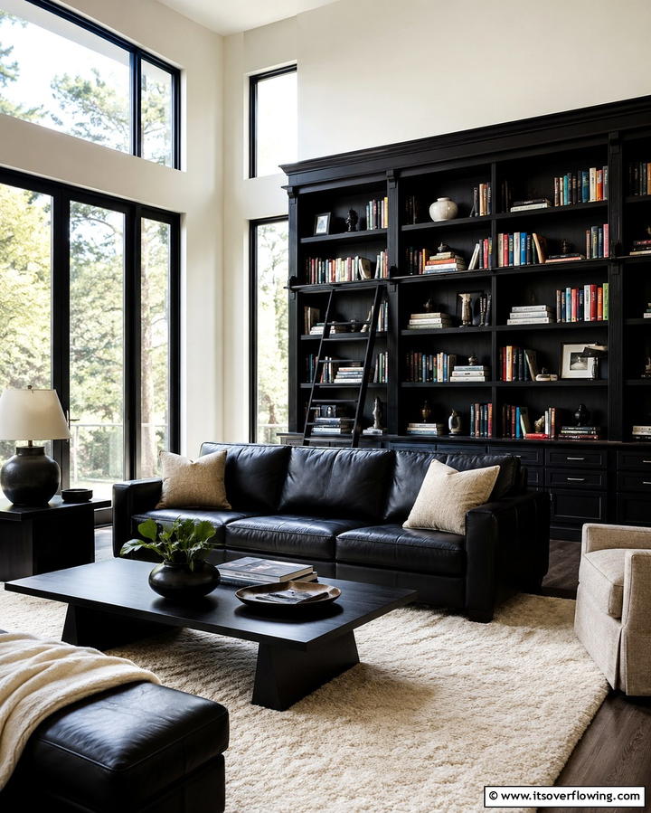 Black Furniture with Neutral WallsExact - 30 Bold Black Living Room Designs for Dramatic Modern Spaces