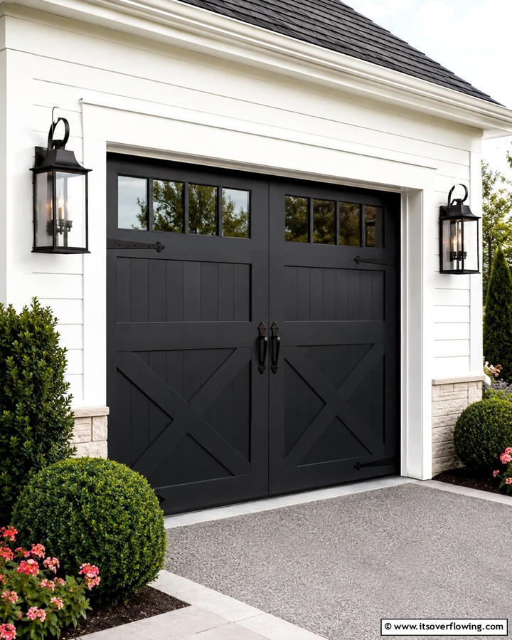 Black Garage Door Hardware - 25 Black Garage Ideas for a Sleek and Functional Space