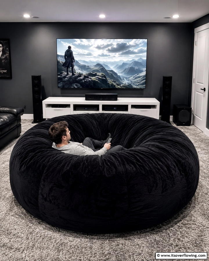 Black Hole Bean Bag - 25 Space-Themed Room Ideas for Kids and Adults