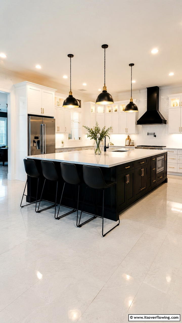 Black Kitchen Island Cabinets - 30 Black Kitchen Cabinet Ideas for Bold Modern Spaces
