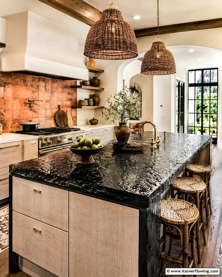 Black Lava Stone Countertops - 25 Black Kitchen Countertops for a Bold Statement