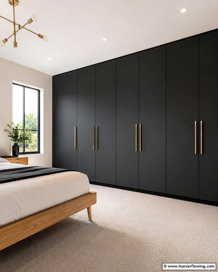 Black Matte Wardrobe Doors - 25 Matte Black Bedroom Ideas for a Sleek and Modern Look