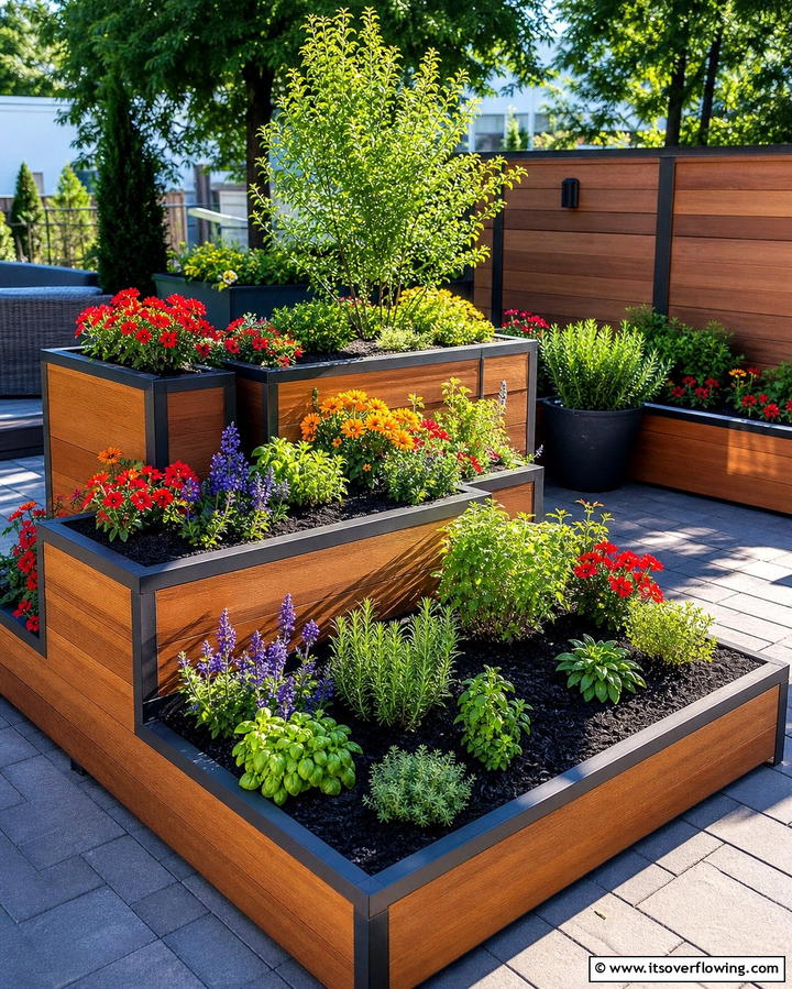 Black Mulch for Raised Planters - 25 Black Mulch Landscaping Ideas for a Sleek Garden
