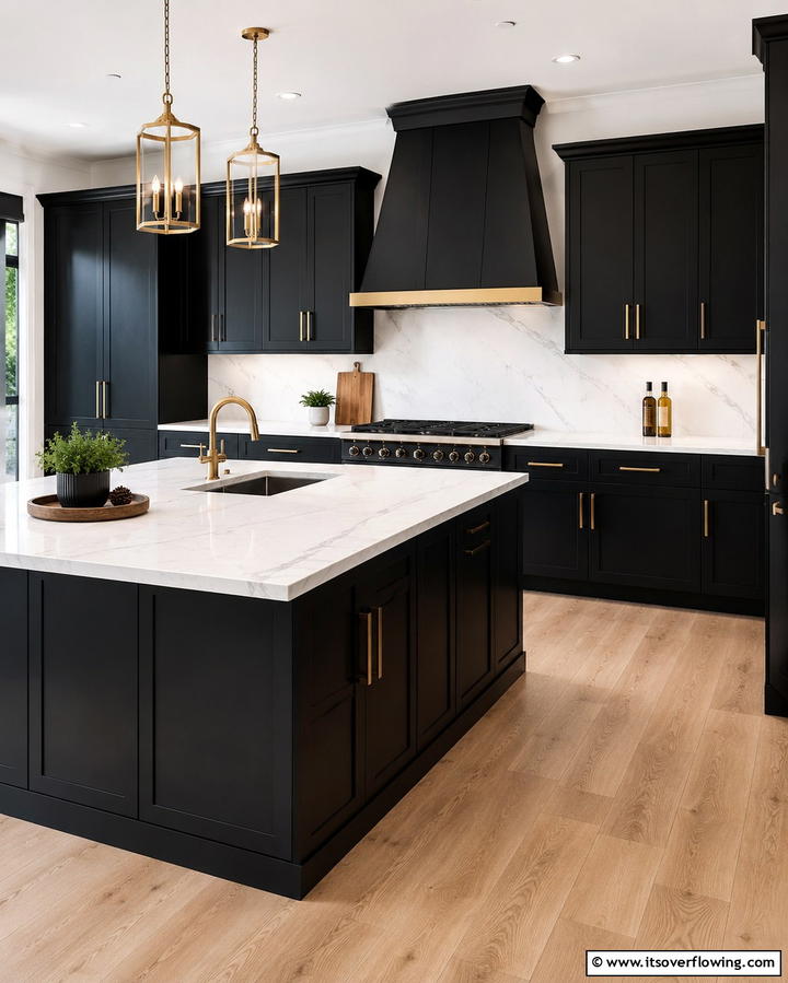Black Pendant Lighting for a Statement - 30 Stylish Black Laundry Room Ideas for a Modern Utility Space