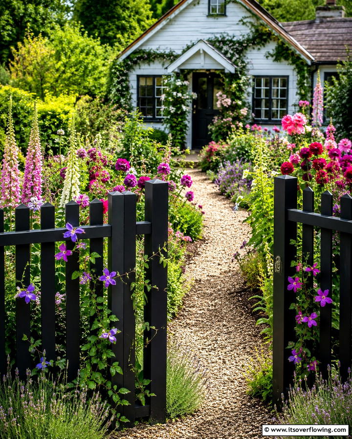 Black Picket Fence with a TwistOne - 25 Black Fence Ideas for Modern Outdoor Spaces