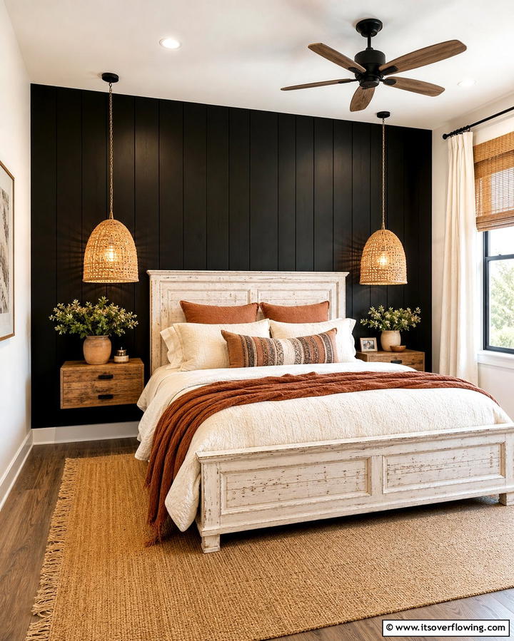Black Shiplap Accent Wall - 25 Black Accent Wall Bedroom Ideas for Drama