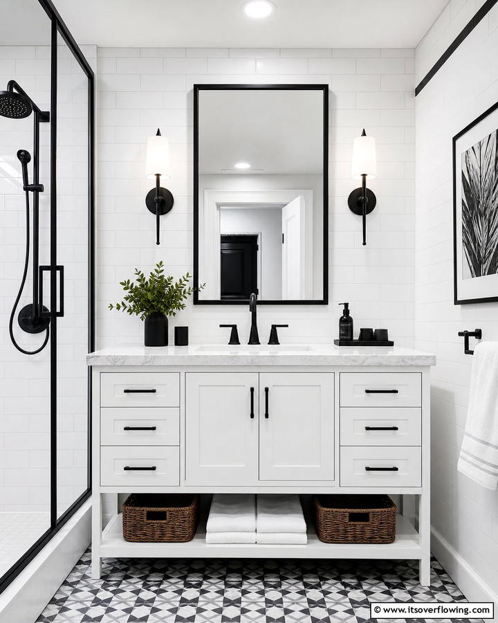Black Sink Fixtures for a Monochromatic Look - 20 Bathroom With Black Fixtures Design Ideas