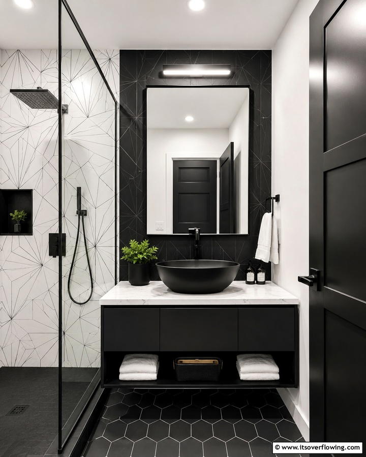 Black Sinks for Bold Contrast - 20 Small Bathroom Sink Ideas for a Functional and Stylish Space