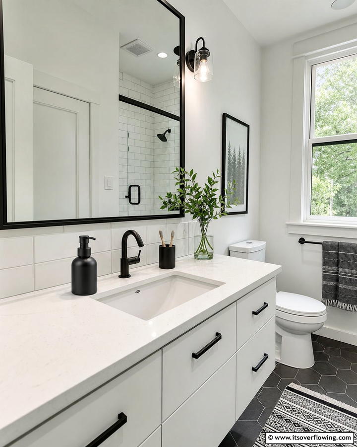 Black Soap Dispensers for Practical Style - 20 Bathroom With Black Fixtures Design Ideas