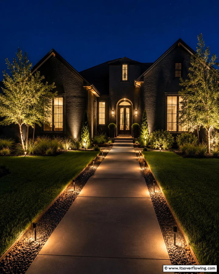 Black Stucco with Outdoor LightingExact - 25 Black Stucco House Ideas for Modern Exteriors