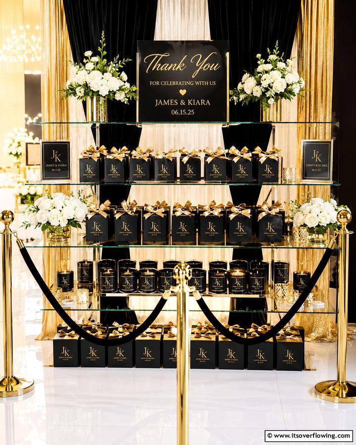 Black Themed Wedding Favors - 30 Black-Themed Wedding Decor Ideas for Bold Celebrations