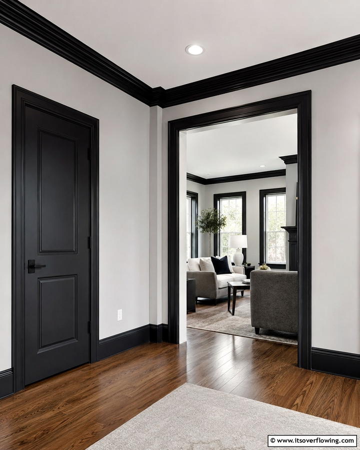 Black Trim for a Defined Look - 25 Gray and Black Kitchen Ideas for a Modern Look