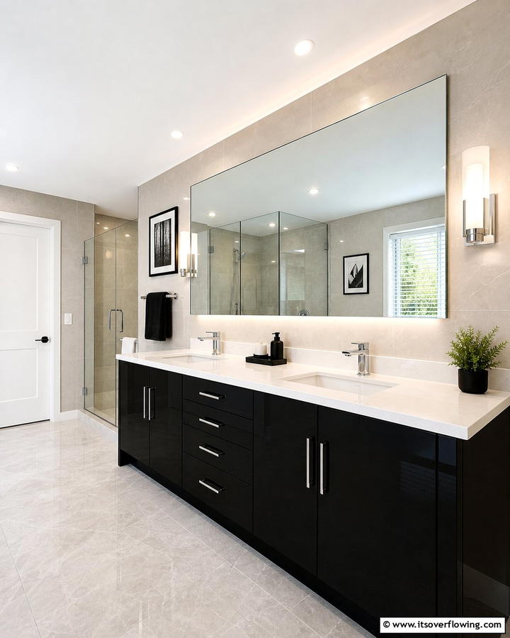 Black Vanity Units - 25 Dark Bathroom Ideas for Moody and Chic Spaces